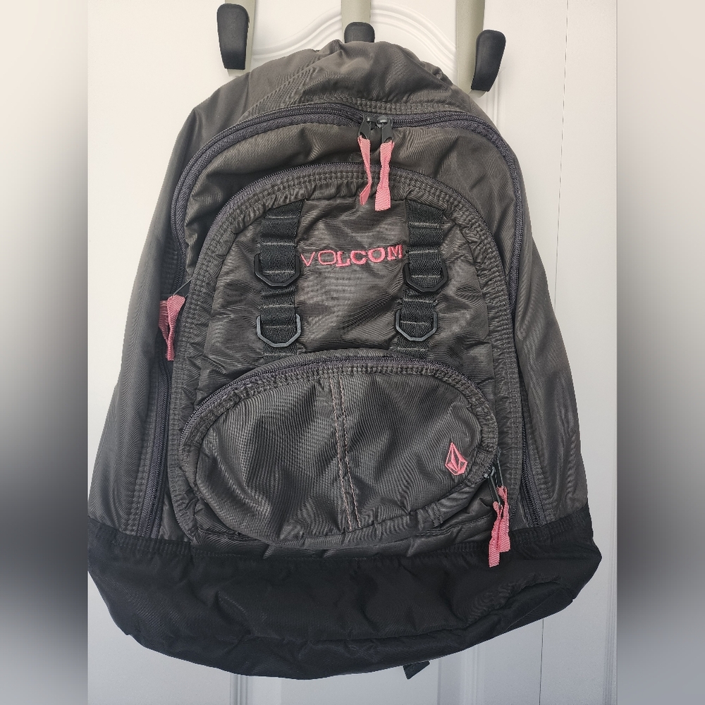 Volcom Black and Pink Backpack
